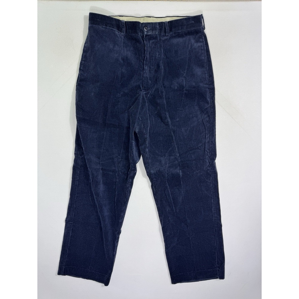 Polo Sport Ralph Lauren Corduroy Pants Men 34x30 Vintage 90s Workwear Navy Blue